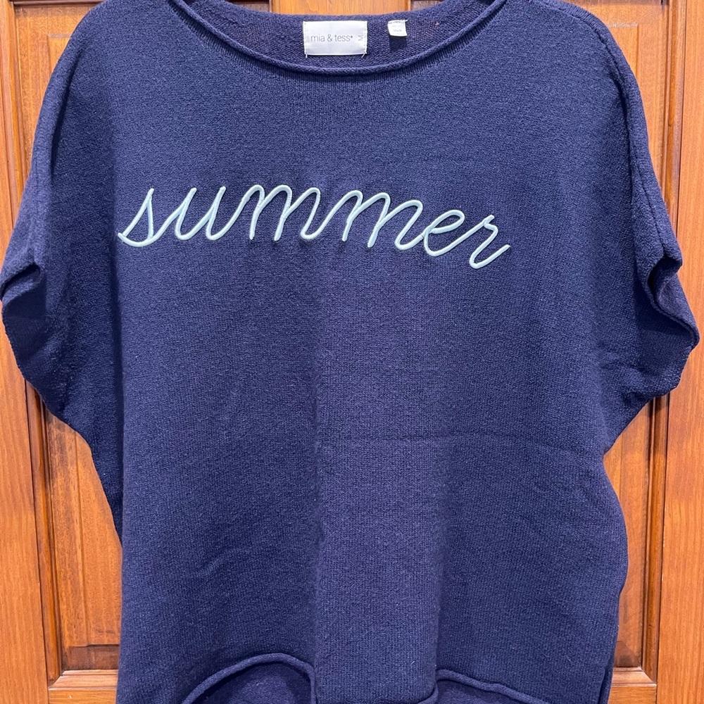 Lina & Leo Navy Blue Summer Sweater